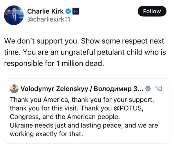 Charlie Kirk's public foolishness